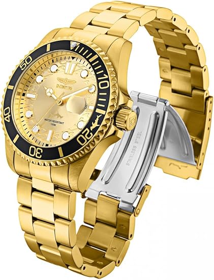 Reloj Invicta Pro Diver Dorado para Hombre – Cuarzo, Resistente al Agua