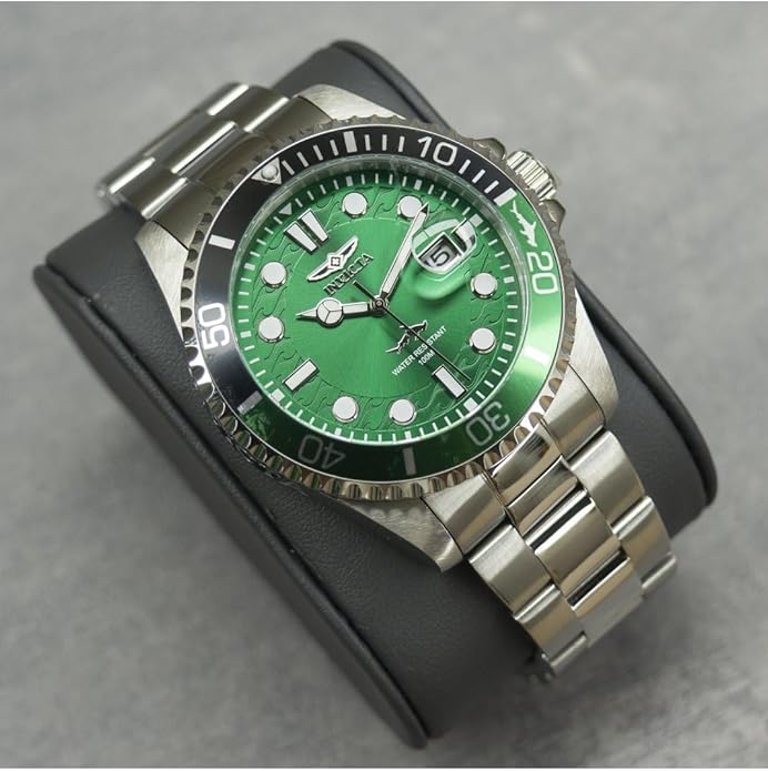 Invicta Pro Driver – Reloj de Cuarzo para Hombre con Esfera Verde y Acero Inoxidable