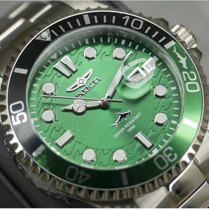 Invicta Pro Driver – Reloj de Cuarzo para Hombre con Esfera Verde y Acero Inoxidable